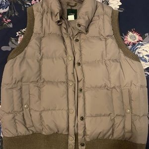 JCrew Taupe Puffer Vest